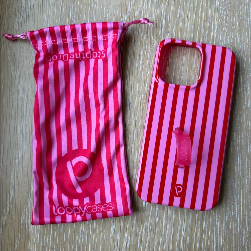 Loopy Case - Red and Pink Stripe